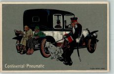 Auto Bettler Hund AK Continental 1917