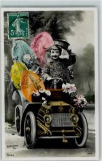 Fotokunst Photograf La Mormand ? - Kind im Automobil, Osterei Fotomontage AK