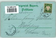 94227 W8372 Zwiesel 1898 Lithographie / Mondschein Waldhaus Ruine Weissenstein Regen