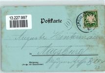 85049 W8070 Ingolstadt , Donau 1898 Lithographie / Mondschein Gruss aus Verlag Moch & Stern 866 AK