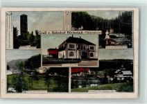 88167 W8999 Hochstädt , Allgäu - Bahnhof , Burgruine, Wellertal mit Forsthaus AK
