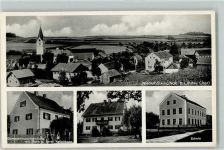 94405 W8380 Niederhöcking a d Isar - Gemischtwarenhandlung Kellermann Kirche Schule