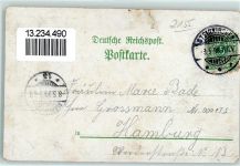 21635 W2155 Lühe , Kr Stade 1899 Gebrauchsspuren Gruss aus dem Kirschenland , Fährhaus Lühe Lithographie