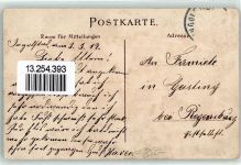 85049 W8070 Ingolstadt , Donau Lithographie Rathaus Pfarrkirche Friedenskaserne Kriegerdenkmal Kreuztor