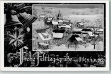 W6304 Odenhausen Weihnachten - Glocken, Winter AK Städteglückwunsch