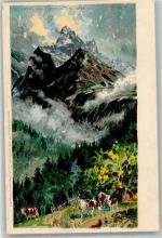 Nr. 1508 sign. Carl Schmidt Berg Patteriol in Tirol Zieher Ottmar 1900 Künstlerkarte