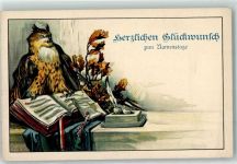 Buch Tintenfass Namenstag Jeder Deutsche sei Mitglied des Deutschnationalen Vereins für Österreich Nr. 97 Eule