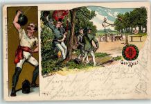 Verlag Bruno Bürger u. Ottillie Nr. 1615 Gut Heil sign. Michaelis Turnen 1899 Lithographie
