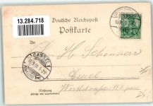 Frisch Auf sei's Panier Studentenwappen 1901 Lithographie