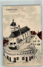 97337 W8716 Dettelbach 1911 Künstlerkarte Stadtpfarrkirche Dettelbach Zeichnung