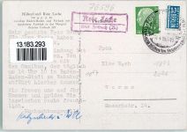76596 W7564 Forbach , Baden Gebrauchsspuren Hotel Rote Lache Landpoststempel Künstlerkarte v. Munding