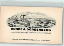 Rohde & Dörrenberg - Visitenkarte - qualmende Schornsteine - Werbung Fabrik KEINE AK