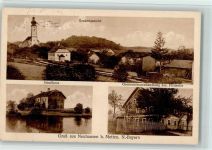 94560 W8354 Neuhausen b Metten, Niederbay 1932 - Schule, Warenhandlung, Stempelspuren AK