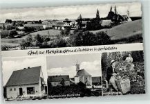 84066 W8304 Berghausen - Landpost Berghausen Hopfenpflücker Schulhaus Pfarrkirche