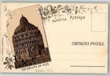 56100 Pisa 1899 Lithographie Gruß aus