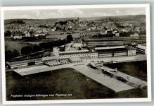 71032 W7030 Böblingen Foto AK Fliegeraufnahme Flughafen Stuttgart-Böblingen Propelermaschinen