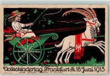 W6000 Frankfurt am Main Volkskindertag sign. Theodor Braun 1913 offiz. Karte Nr. 2 Blumentag 1913