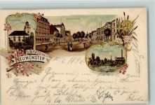 24534 W2350 Neumünster , Holst 1897 Lithographie Gruss aus - gute Erhaltung AK