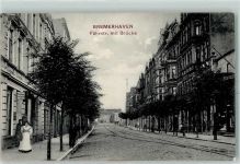 27568 W2850 Bremerhaven 1910 - Fährstraße mit Brücke