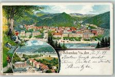 01814 O8320 Bad Schandau 1899 Lithographie