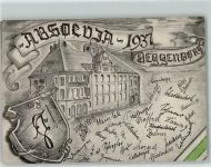94469 W8360 Deggendorf Künstlerkarte Absolvia 1937 Studentika Wappen Unterschriften sign