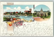 63450 W6450 Hanau Lithographie Gross-Steinheim Schloss Philippsruhe