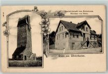64658 W6145 Winterkasten 1910 - Gasthaus zum Kaiserturrm Nikolaus von Stein Gruss Blumen Turm