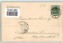 32049 W4900 Herford 1902 Prägedruck Kaiserl. Postamt Blumenvase Wappen