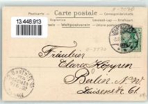 39638 O3570 Gardelegen 1902 Prägedruck Fenster Kirche Schwan Blumen Wappen Helm