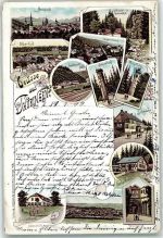 98693 O6300 Ilmenau , Thür 1899 Lithographie Arnstadt Oberhof Olgersburg Gehlberger Mühle Schneekope Schmücke Stutenhaus