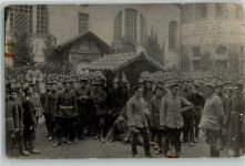 76726 W6728 Germersheim 1914 Gebrauchsspuren 1. Fuss. Artill. Rgt. Ersatz Batl. Rekruten Depot I Besuch Historisches Museum Uniform Soldaten Ort lt. Stempel