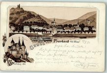 56841 W5580 Traben-Trarbach 1893 Vorläufer Druck 1890-1895 Gruss aus Lithographie Gräfinburg