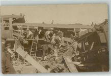 79379 W7840 Müllheim , Baden 1911 Privatfoto AK Eisebahnunglück Ort lt. Fotograf