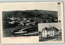79868 W7828 Altglashütten , Schwarzw 1915 - Schul- und Rathaus
