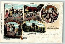 03222 O7543 Lübbenau 1906 - Taufe Kirchgang Tanz Hochzeit Begräbnis von der Wiege bis zum Grabe Tracht Spreewald Ort lt. Stempel