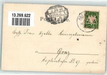 87634 W8953 Obergünzburg 1898 - Marktplatz Unterer Markt Schmetterling