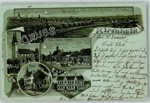 Dobrilugk Kloster 1900 Lithographie / Mondschein Kirchhain Kirche Markt Denkmal Rathaus Postamt Schule