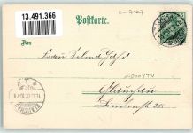 04425 O7127 Taucha b Leipzig 1901 Prägedruck Eichel Eichenblatt