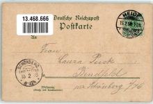 25746 W2240 Heide , Holst 1898 Lithographie Windmühle Bahnhof Kriegerdenkmal Markt Kirche u. Südermarkt Waldschlösschen