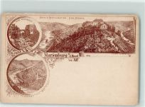 56856 W5584 Marienburg b Bullay 1894 Gebrauchsspuren Ruine Marienburg Hotel Restaurant Carl Boemer