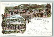 61440 W6370 Oberursel Taunus 1899 Lithographie Gasthaus Restauration Hohemark Hirsch