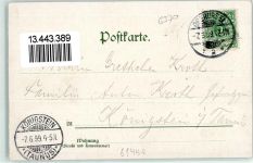 61440 W6370 Oberursel Taunus 1899 Lithographie Gasthaus Restauration Hohemark Hirsch