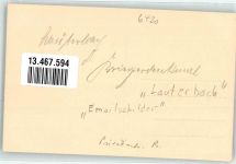 36341 W6420 Lauterbach Hessen Privatfoto AK Löwendenkmal Drogerie zum Löwen Emailleschilder Motorroller Ort handschriftlich