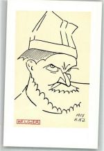 Belgier Unsere Gegner sign. H.N.J. 1915 Militär Humor WK I Künstlerkarte
