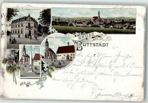 99628 O5232 Buttstädt 1897 Lithographie Kriegerdenkmal Kaiserl. Postamt Marktplatz