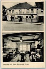 15749 O1606 Mittenwalde , Mark - Conditorei Cafe Sparr Schultheiss Bier Gastraum Klavier