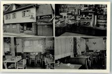 61381 W6382 Friedrichsdorf , Taunus Foto AK Cafe Völkel Verkaufstresen Gaststube
