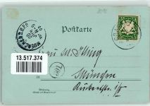 85567 W8018 Grafing b. München 1900 Lithographie / Mondschein Rathaus Gasthaus Wild Brauerei Schlederer zum Reiter