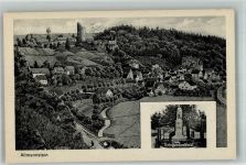 93336 W8426 Altmannstein Künstlerkarte Burgruine Altmannstein Kriegerdenkmal sign. Schneider