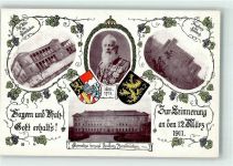 66482 W6660 Zweibrücken , Pfalz - Ehem. herzogl. Residenz Kgl. Villa Maxburg Regentenportrait Jubiläumspostkarte 1911